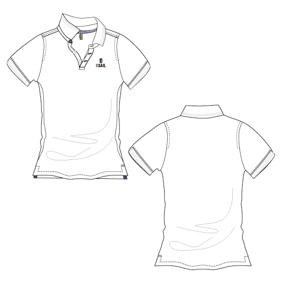 POLO DONNA COTONE U-SAIL MOD.USTAFF02_US
